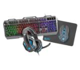 Fury Gaming combo set 4in1, keyboard + Mouse + Headphones + Mousepad, US NFU-1217
