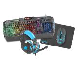 Fury Gaming combo set 4in1,2.0 keyboard + Mouse + Headphones + Mousepad, US NFU-1370