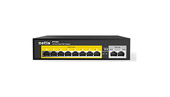 Netis Switch P110C, 8x PoE FE + 2x FE, unmanaged, 100W