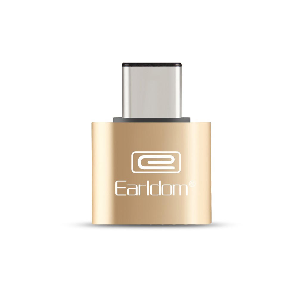Earldom, OT18, Adapter, USB 3.0 F - Type-C, OTG, Gold - 14866