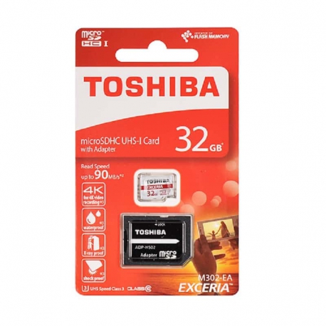 Toshiba microSDHC Class 10 32GB Exceria M302 UHS I + Adapter THN-M302R0320EA