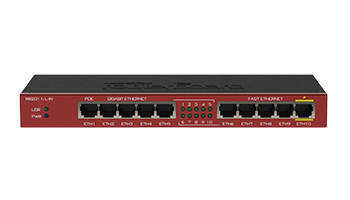 Mikrotik RB2011IL-IN Desktop metal case, 5xEthernet, 5xGigabit Ethernet, PoE out on port 10, 600MHz 