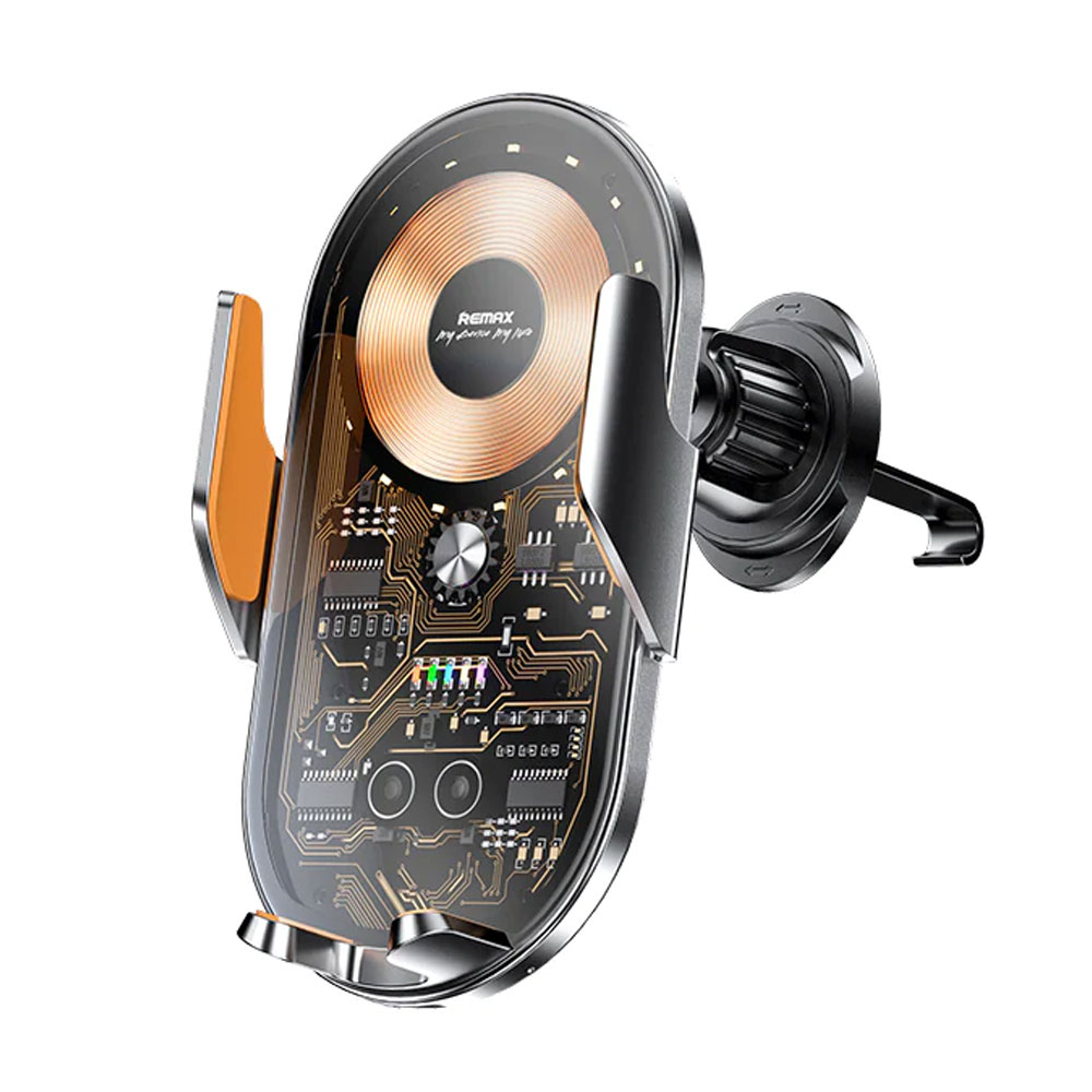 Remax RM-C17,Automatic phone holder Wireless charger, Black - 17761