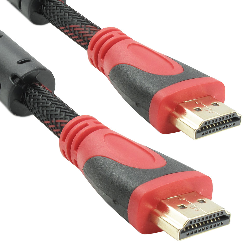 DeTech cable HDMI - HDMI M/М, 5m, With the braid and ferrite -18020