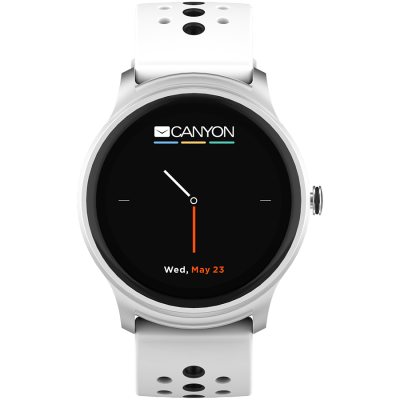 CANYON CNS-SW81SW Smart watch, 1.3inches IPS full touch screen, Silver Alloy+plastic body,IP68 water