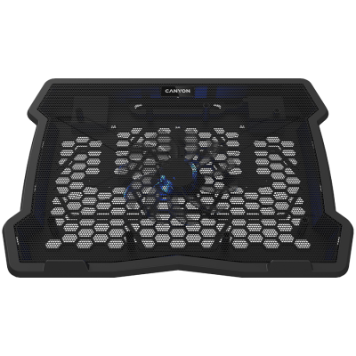 CANYON CNE-HNS02 Cooling stand single fan with 2x2.0 USB hub, support up to 10”-15.6” laptop
