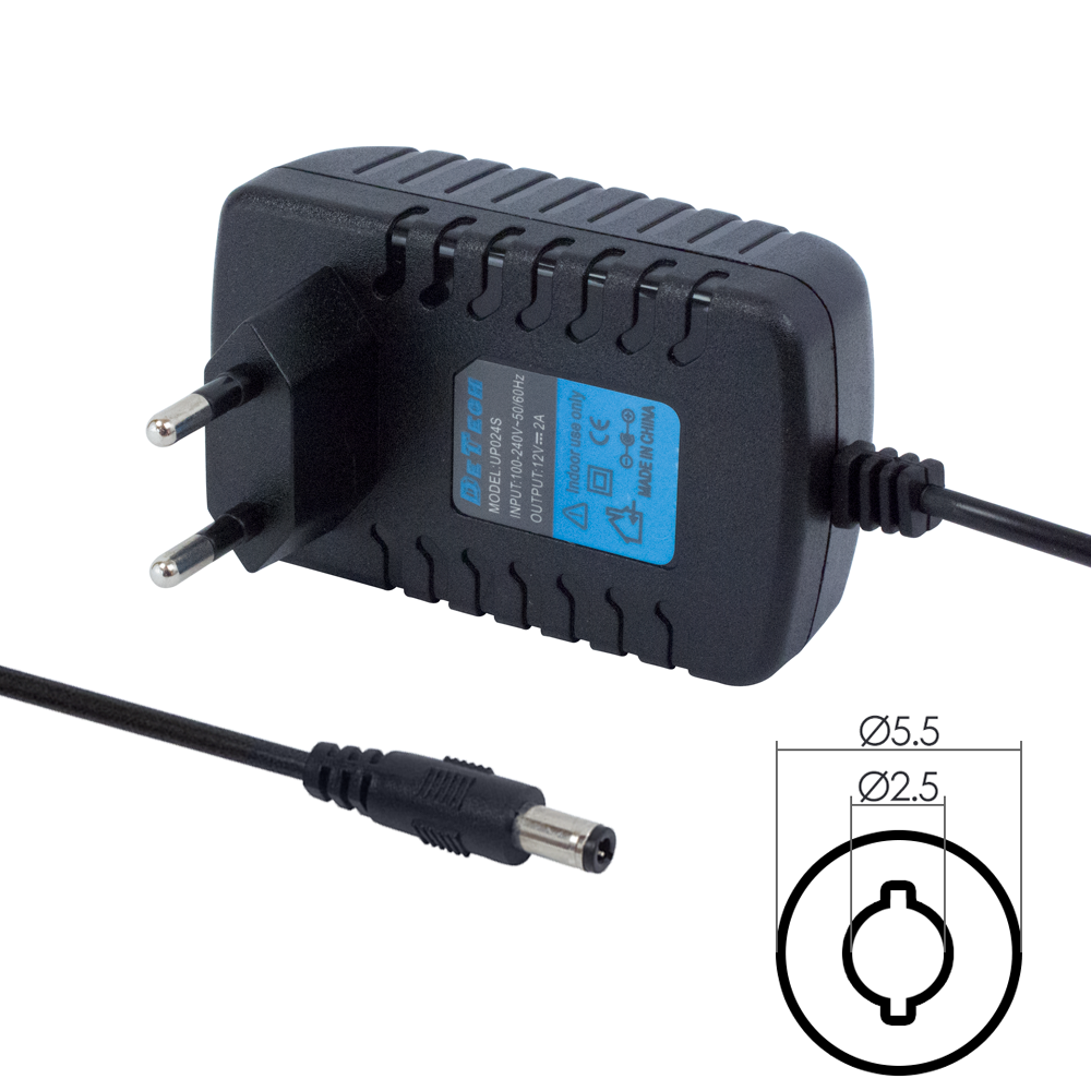 DeTech Laptop Adapter 9V/ 2.0A 5.5*2.5 - 219