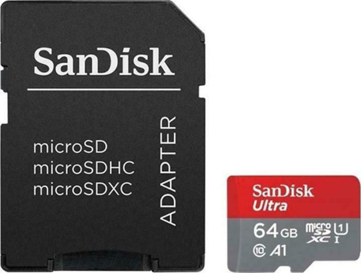 SanDisk_Ultra microSDXC_64GB + SD Adapter_120MB/s  A1 Class 10 UHS-I SDSQUA4-064G-GN6MA 
