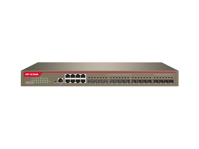IP-COM G5324-16F 24 port Layer 3 cloud managed switch optimized for video surveillance