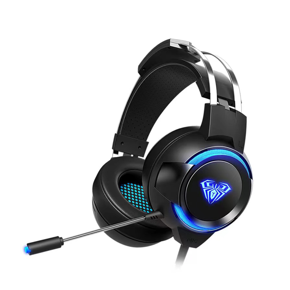 Aula G91,Headphones For PC, Backlit, Microphone, USB + 3.5mm, Gray - 20543