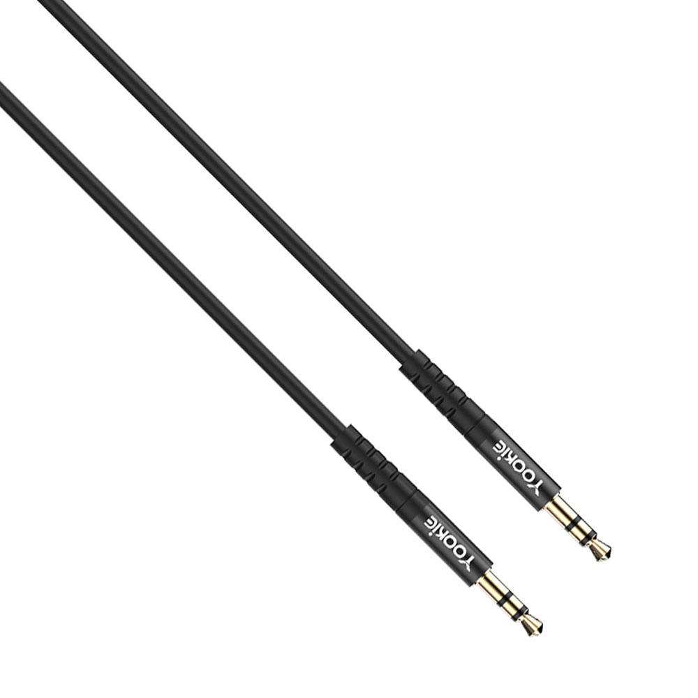 Yookie YA1,Audio cable 3.5mm jack, M/M, 1.0m, Black - 20589