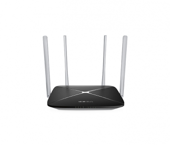Mercusys AC12 Wireless Router, AC1200, 5x10/100Mbps ports, 4 x 5dBi fixed omni antenna