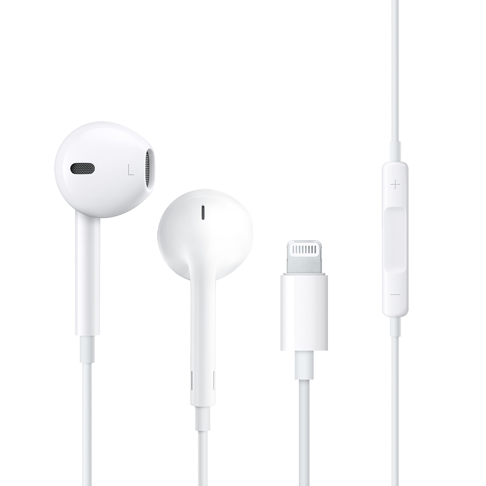 WiWu Earphones Earbuds 302, Lightning, Microphone, White - 20732