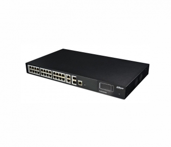Dahua PFS4228-24P-370 PoE Switch, 24FE PoE+2GE SFP, Web managed, 370W
