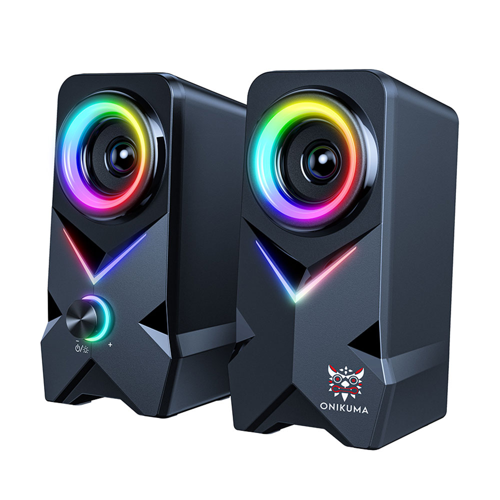 Onikuma Speakers L2, 2x5W, USB, RGB, Black - 22215