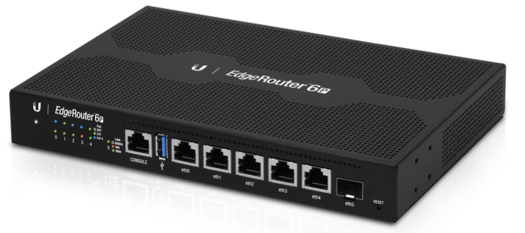 Ubiquiti ER-6P EdgeRouter ER-6P, 4-port 10/100/1000M, 1xSFP, 3,4 million pps