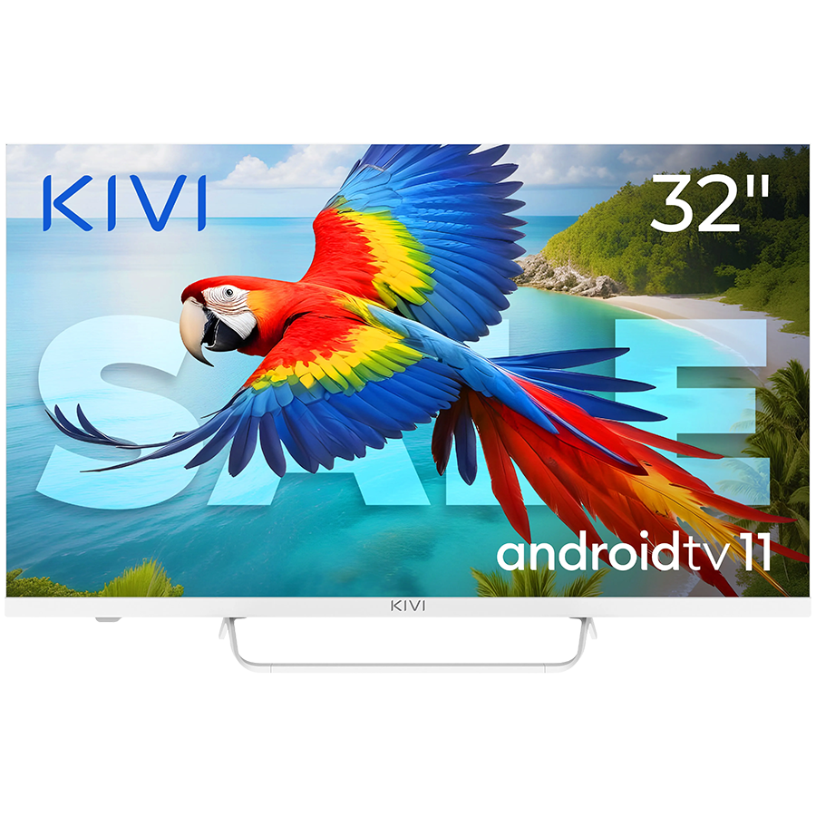 KIVI 32H760QW 32",White,HD 2k, Android TV 11,1366x768,60 Hz,WiFi5G,BT5.1,3xHDMI,2xUSB,Blue Remote