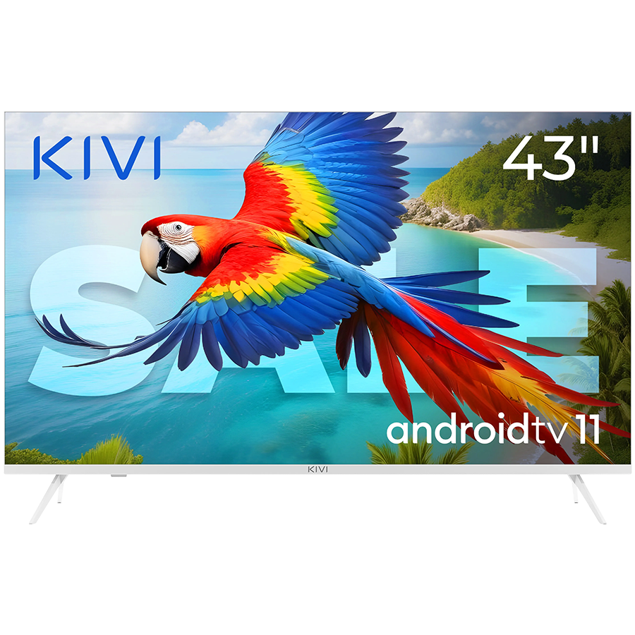KIVI 43U730QB 43",UHD,Android TV 11,White,1920x1080,60 Hz,AV1,WiFi5G,BT5.1,3xHDMI,2xUSB
