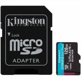 Kingston SDCG4/128GB microSDXC Canvas Go Plus Gen4 200MB/s A2 U3 V30 Card + Adapter