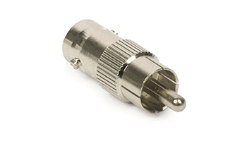 DeTech BNC Socket to Phono RCA plug adapter,- 17152