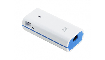 ZTE PW50 Mobile Wi-Fi N router, 3G/LTE dongle support, N150, 4400mAh rechargeable battery