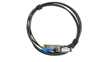 Mikrotik XS+DA0001 Direct attach cable that supports not only SFP 1G and SFP+ 10G, but also the 25G 