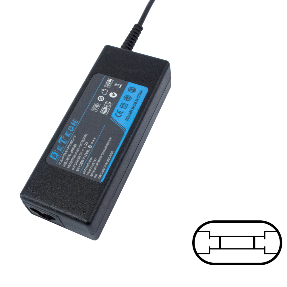 DeTech Laptop Adapter for HP 120W 18.5V/6.5A OVAL - 302