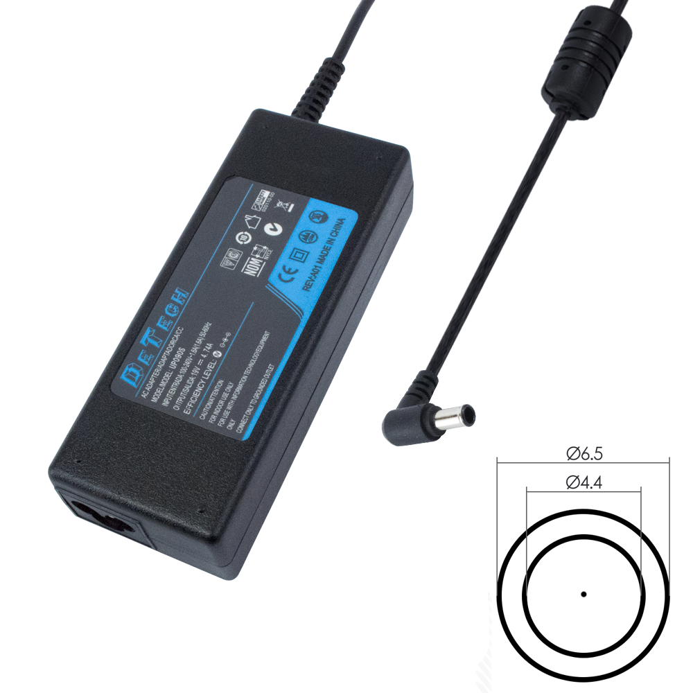 DeTech laptop Adapter for Sony 80W 19.5V/4.1A 6.5*4.4 with Pin inside - 273