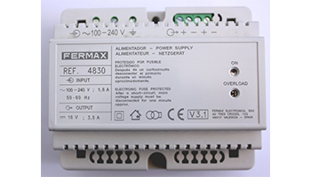 FERMAX 4830 POWER SUPPLY UNIT DIN-6 100-240VAC/18VDC-3.5A