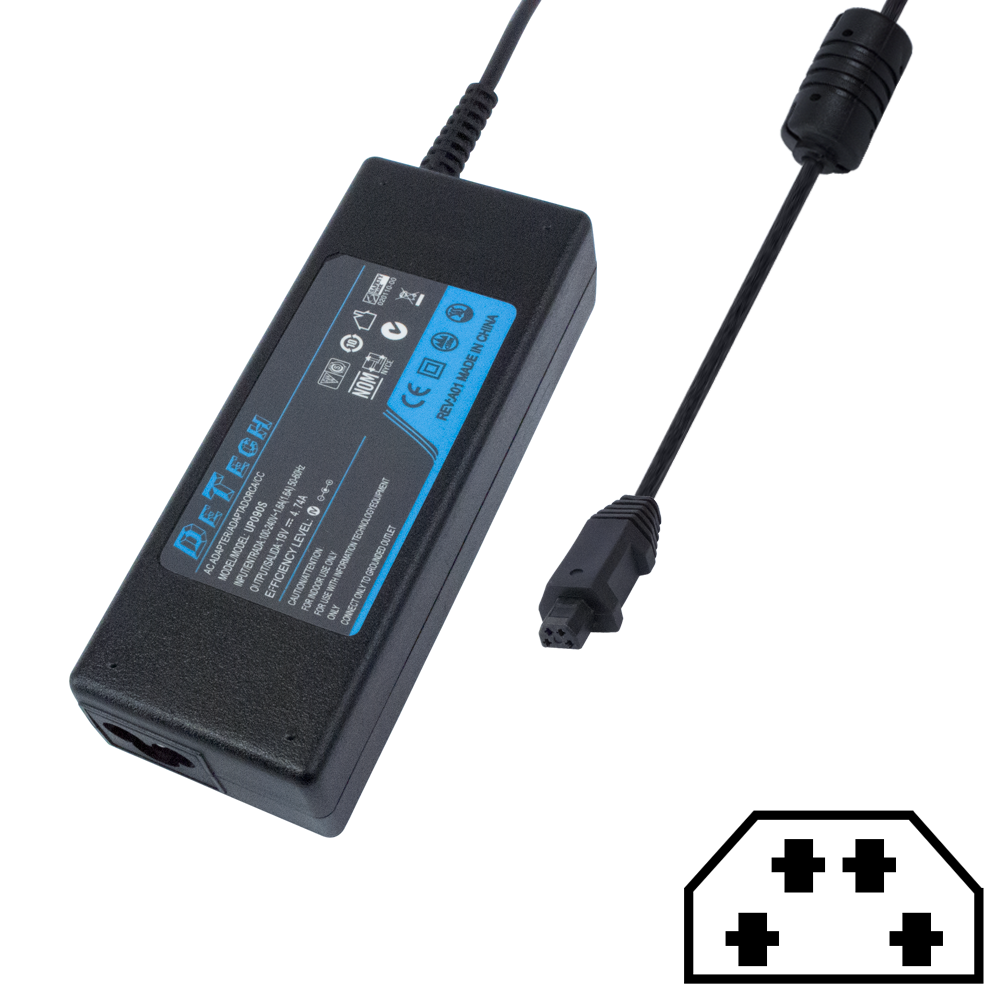 DeTech Laptop Adapter for Toshiba 120W 15V/8A special 4 hole - 312