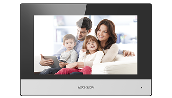 HIKVISION DS-KH6320-WTE2-W 2-wire video intercom indoor station with 7" touch screen