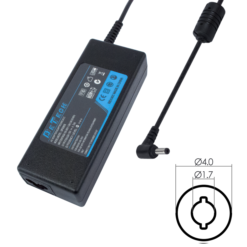 DeTech Adapter for Lenovo 45W 20V/2.25A 4.0*1.7 - 334