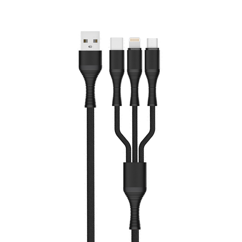 LDNIO LC94,Charging cable  3in1, Type-C, Micro USB, Lightning, 1.2m, Different colors - 40069