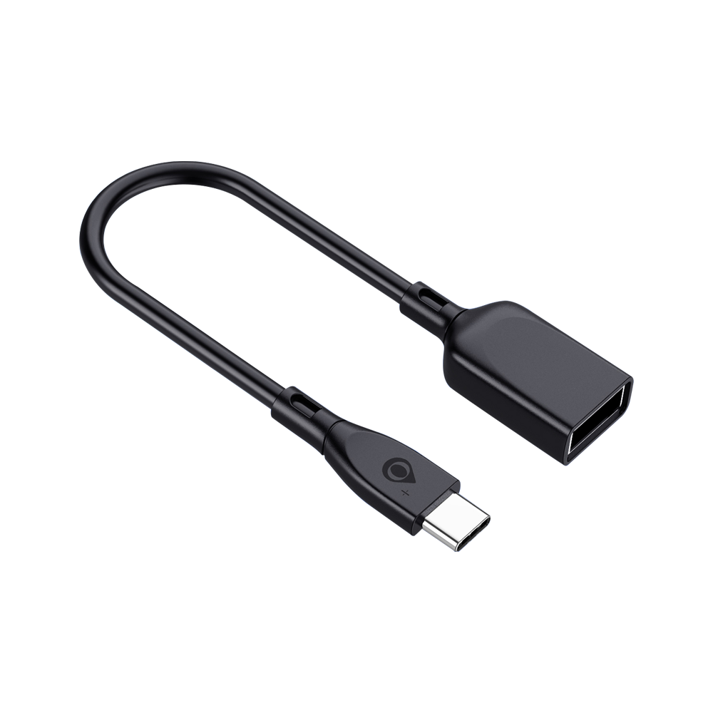 One Plus NB1233,Adapter USB F to Type-C, OTG, 0.15m, Black - 40159