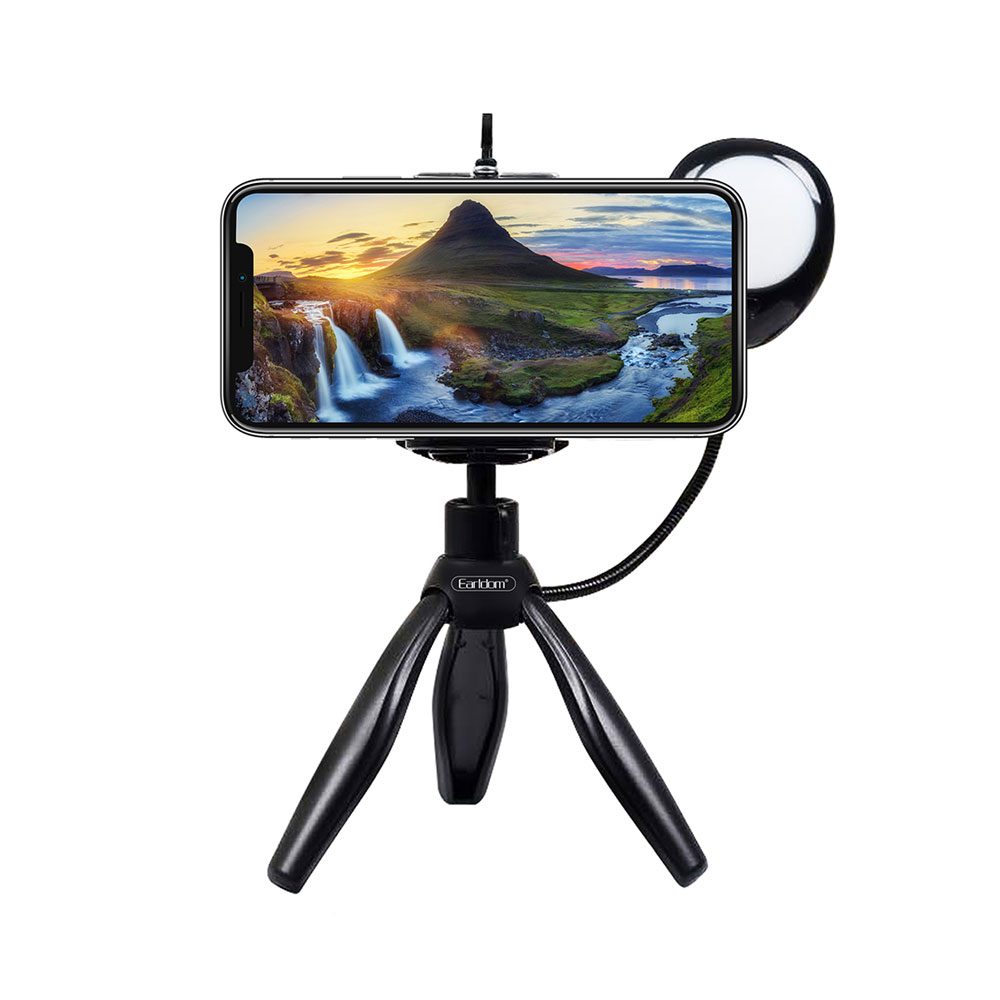 Earldom ET-ZP15,Mini tripod  Universal, With light, Black - 40181