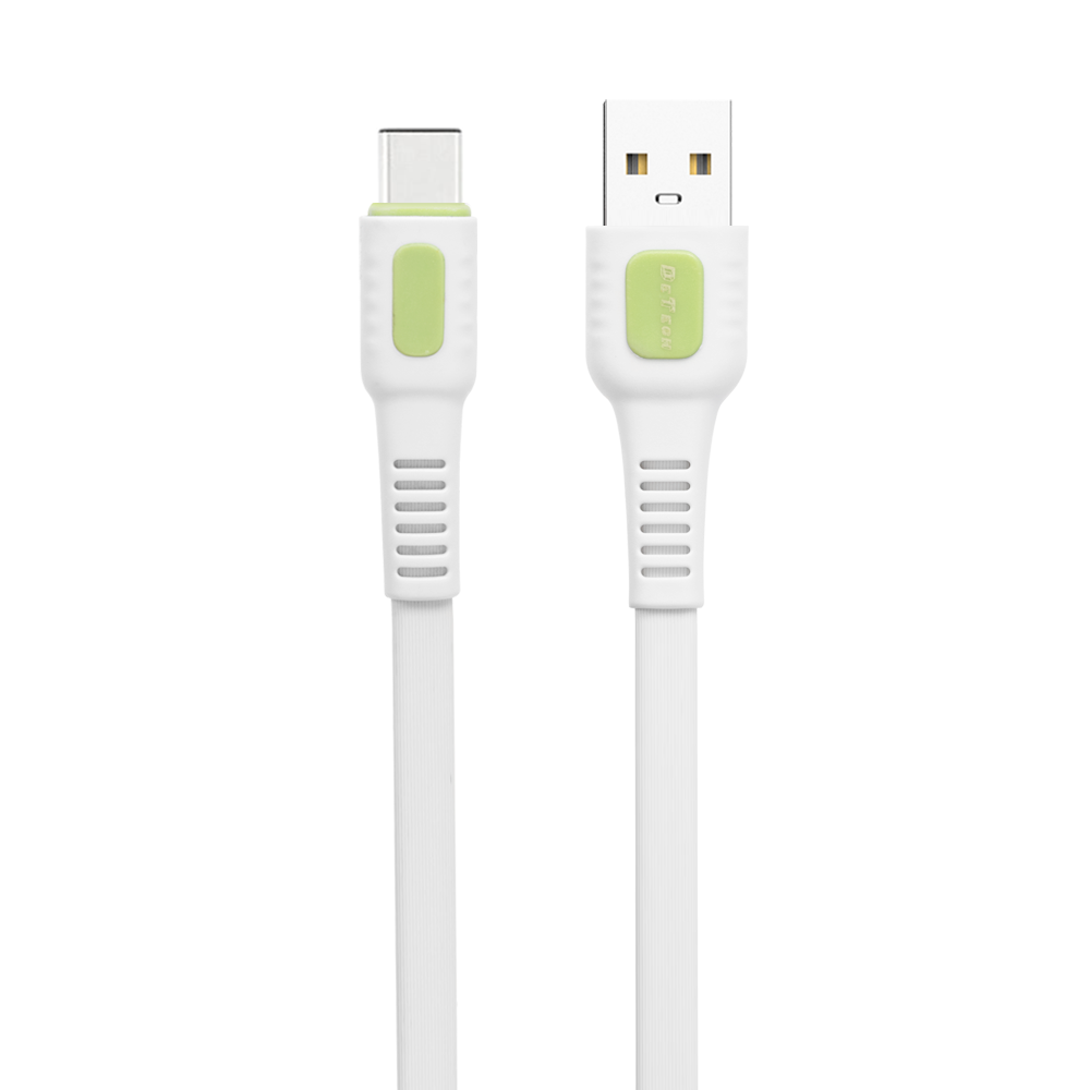 DeTech DE-C36C,Data cable Type-C, 1.0m, White - 40193