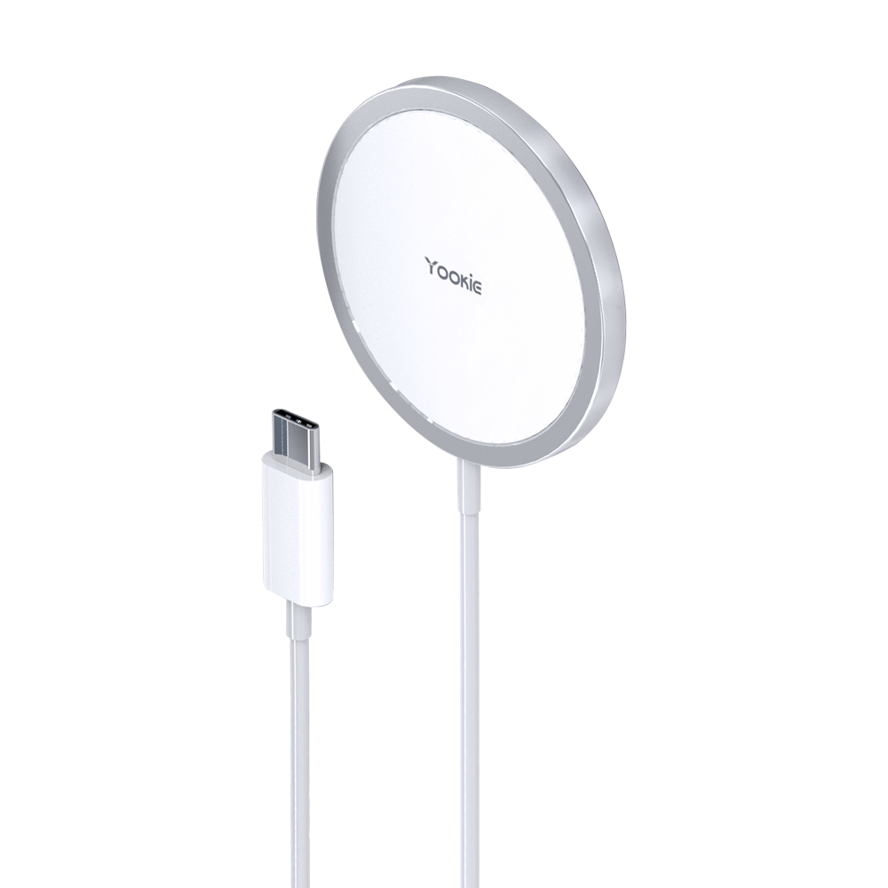 Yookie Ki176,Wireless Charger Qi, 15W, White - 40255