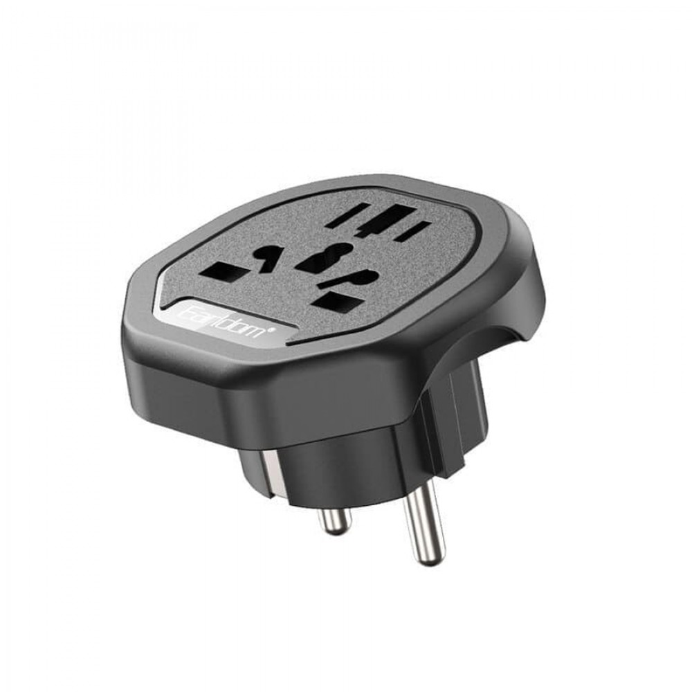 Earldom ES-SC26 Adapter UK/US/AU to EU Schuko, 250V, Universal, Black - 40523