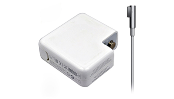 DeTech Laptop Adapter for Apple 85W 18.5V/4.65A magnetic 5 pin 2 pin, White - 279