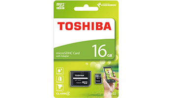 TOSHIBA MICROSD 16GB M102 CLASS 4 WITH ADAPTER ΤΗΝ-Μ102Κ0160Μ2 