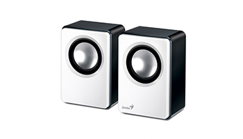 GENIUS SP-Q120 2W BLACK / WHITE SPEAKERS FOR MP3, SMARTPHONE, IPOD 3.5MM