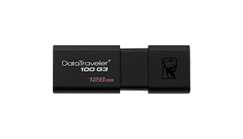 Kingston 128GB USB 3.0 DataTraveler 100 G3 (130MB/s read) DT100G3/128GB