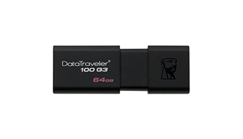 Kingston 64GB USB 3.0 DataTraveler 100 G3 (100MB/s read) DT100G3/64GB