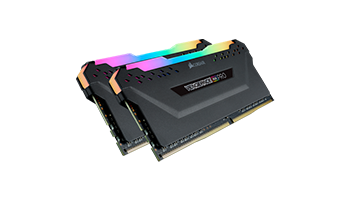 Corsair 16GB (2 x 8GB) DDR4 DRAM 3200MHz Vengeance RGB PRO Memory Kit - Black CMW16GX4M2C3200C16