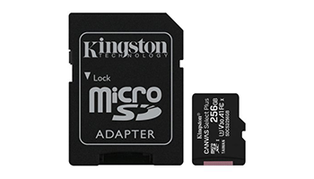 Kingston 256GB microSDXC Canvas Select Plus 100R A1 C10 Card + ADP SDCS2/256GB