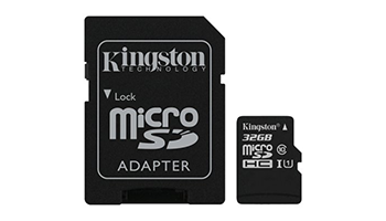 Kingston 32GB microSDHC Canvas Select Plus 100R A1 C10 Card + ADP SDCS2/32GB