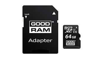 GOODRAM 64GB MICRO CARD class 10 UHS I + adapter M1AA-0640R12