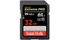 SanDisk Extreme Pro SDHC 32GB - 95MB/s V30 UHS-I U3; SDSDXXG-032G-GN4IN