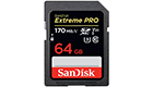 SanDisk Extreme Pro SDXC Card 64GB - 170MB/s V30 UHS-I U3; SDSDXXY-064G-GN4IN