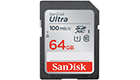 SANDISK Ultra 64GB SDHC Memory Card 100MB/s, Class 10 UHS-I SDSDUNR-064G-GN6IN 